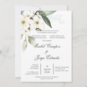Convite para Casamento Verde Espanhol