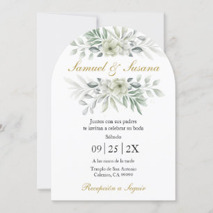 Convite para Casamento Verde Espanhol