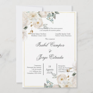 Convite para Casamento Verde Espanhol