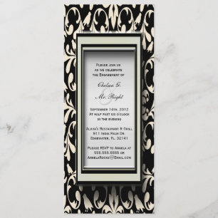 Convite para Casamento vintage Elegante de Festa d