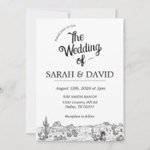 Convite para Casamento Vintage Ocidental