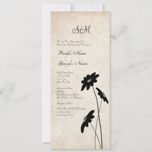 Convite para Casamento Vintage Wildflower