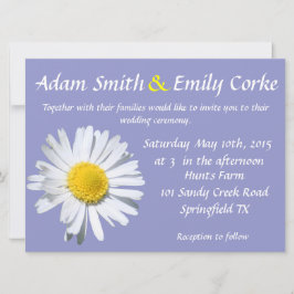 Convite para Casamento Violet Tulip Daisy