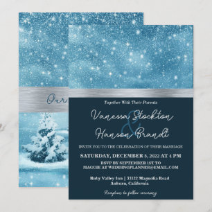 Convite para Casamento Wonderland Winter