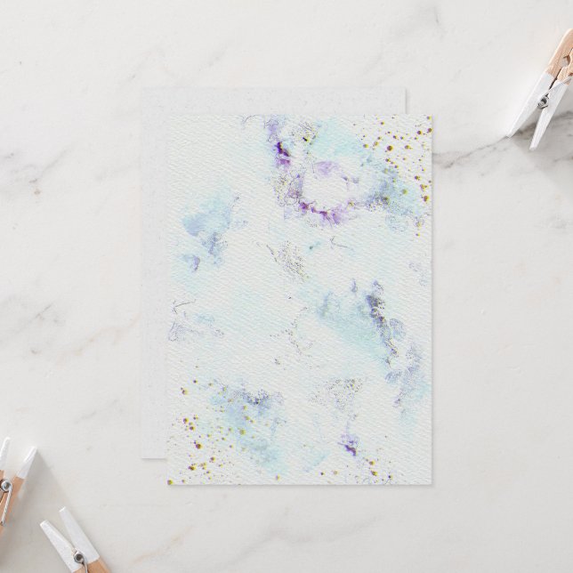 Convite para casamentos de flores no texto de pape (Frente/Verso In Situ)