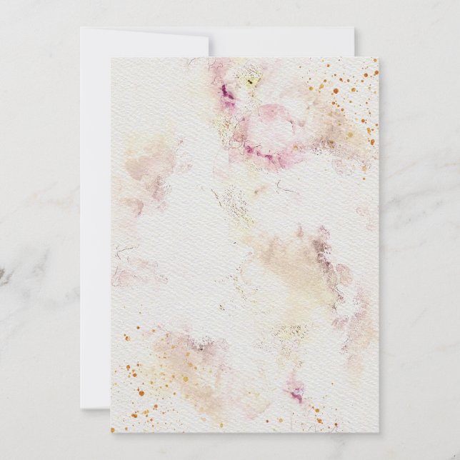 Convite para casamentos de flores no texto de pape (Frente)