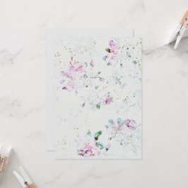 Convite para casamentos de flores no texto de pape