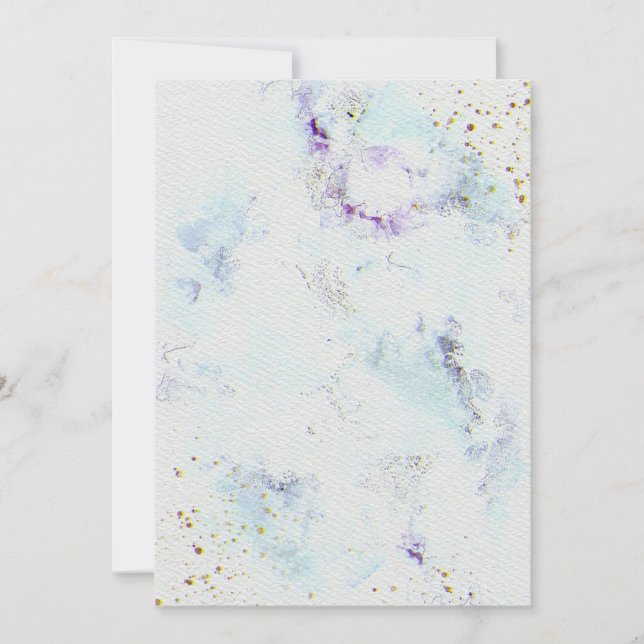 Convite para casamentos de flores no texto de pape (Frente)