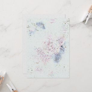 Convite para casamentos de flores no texto de pape