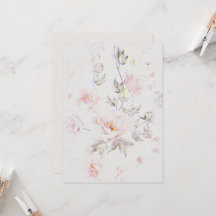 Convite para casamentos de flores no texto de pape