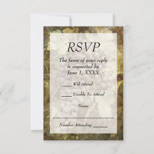 Convite para casamentos de vinhas de vinhas RSVP