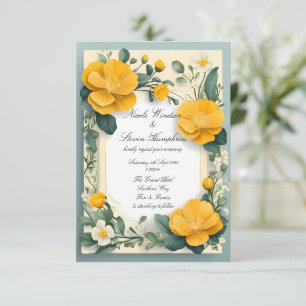Convite para casamentos no Bloom ButterCup