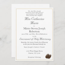 Convite para Casamentos no inverno Católicos