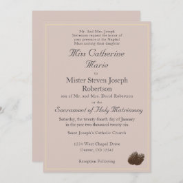 Convite para Casamentos no inverno Católicos