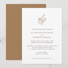 Convite para Casamentos outono de Sprig de outono