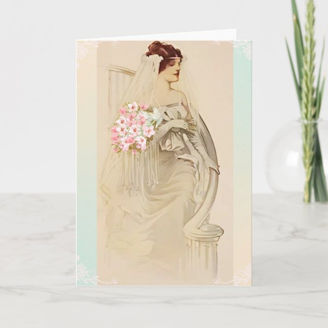 Convite para casamentos vintage (Frente)