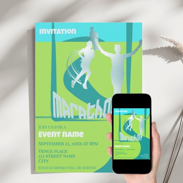 Convite para celebração de evento de corredores de (Criador carregado)