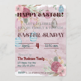 Convite para celebração de felzs pascoa