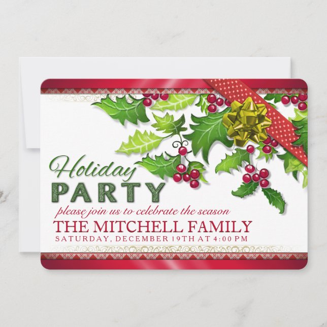 Convite para celebração de festas de Natal (Frente)