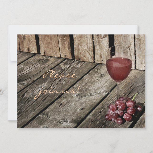 Convite para celebração de janto de vinhos (Frente)