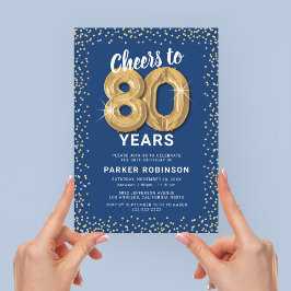Convite para Celebração dos 80 Anos Blue Gold