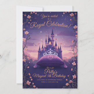 Convite para Celebração Real da Festa da Princesa