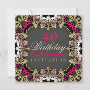Convite para celebrações de aniversário de rendas