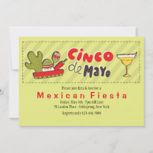 Convite para Celebrar o Cinco de Mayo