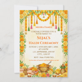 Convite para Cerimônia de Haldi