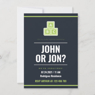 Convite para cerimônia de nomeação de bebês