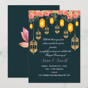 Convite para Cerimônia de Sangeet de Casamento Ind