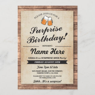 Convite para cervejas de Festa de aniversário surp