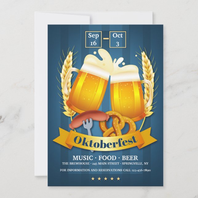 Convite para Cervejas do Oktoberfest (Frente)