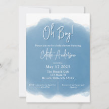 Convite para Chá Boho Baby Boy