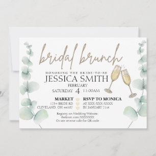 Convite para Chá Bridal Brunch