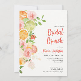 Convite para Chá Citrus Bridal Brunch