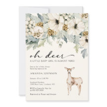 Convite para Chá da Deer Baby Girl