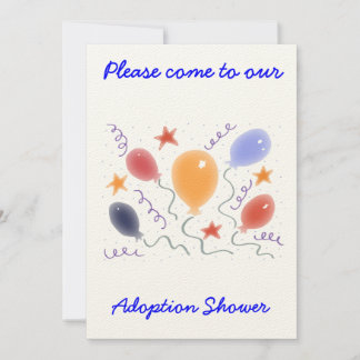 Convite para Chá de Adoção de Balões
