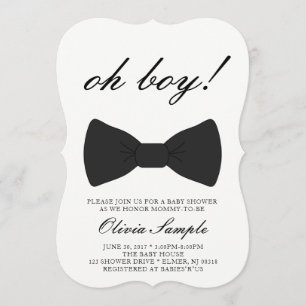 Convite para Chá de Baby Bowtie