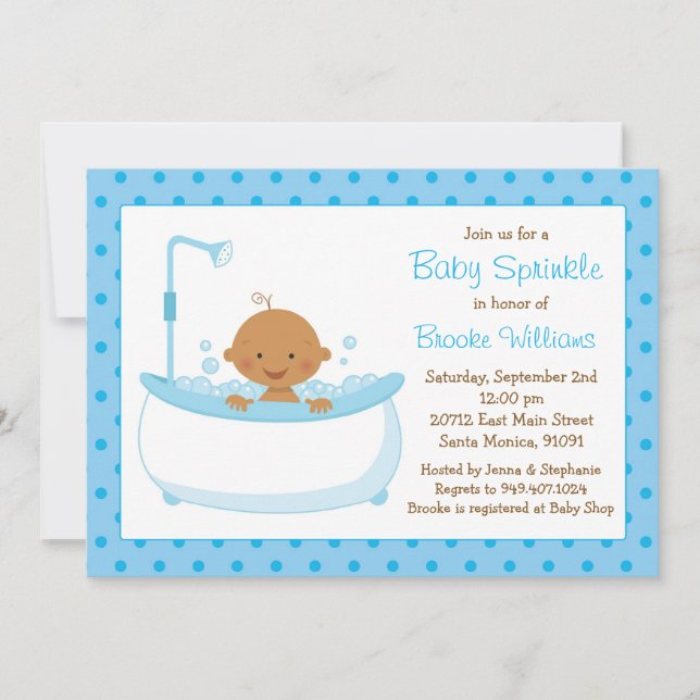 Convite para Chá de Baby Sprinkle (Frente)