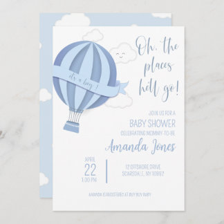 Convite para Chá de Balões de Ar Quente para Baby 