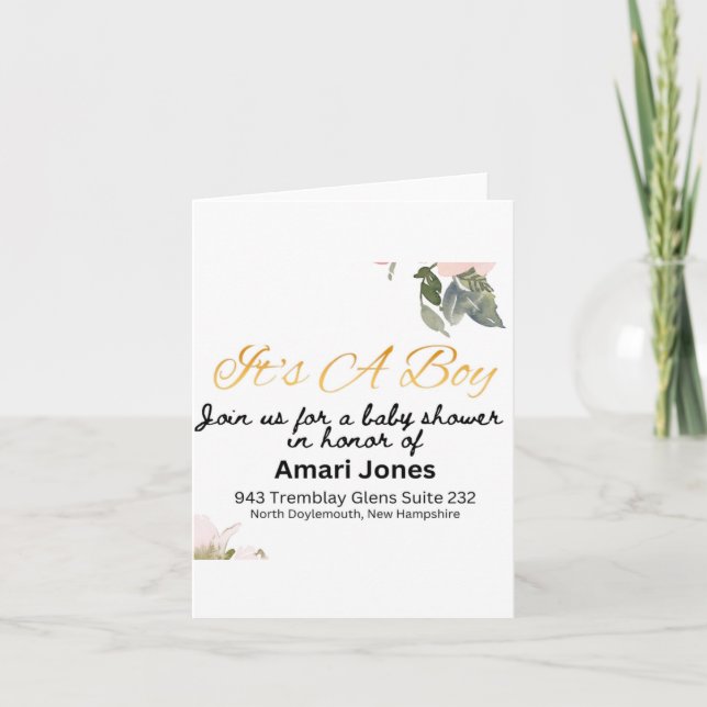 Convite para Chá de Bebê (Frente)