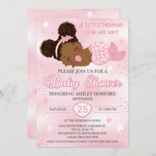 Convite para Chá de Bebê Americana Africana