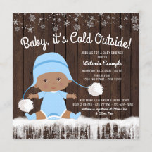 Convite para Chá de Bebê Baby it's Cold Outside