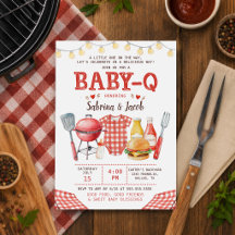 Convite para Chá de Bebê Baby-Q Churrasco Barbecue