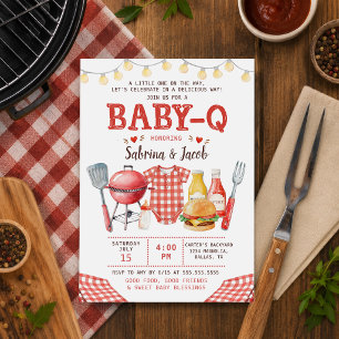 Convite para Chá de Bebê Baby-Q Churrasco Barbecue