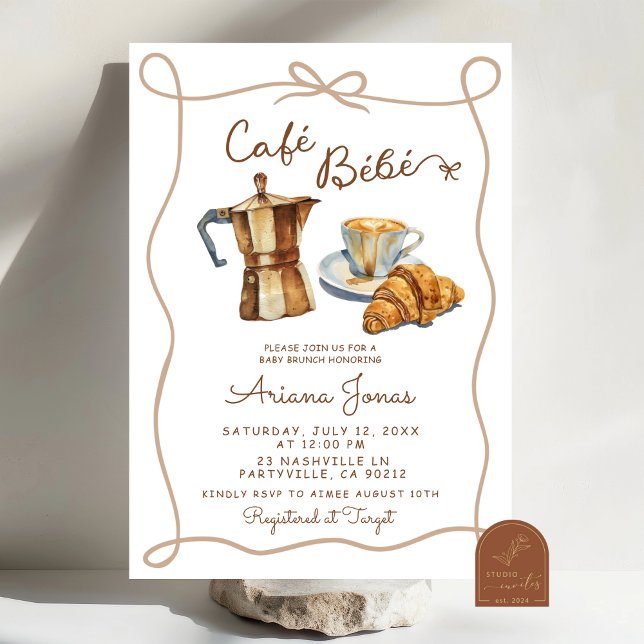 Convite para Chá de Bebê Bebe Baby Brunch (Criador carregado)