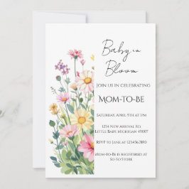 Convite para Chá de Bebê - Bebê em Flor