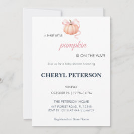 Convite para Chá de Bebê da Doce Pequena Abóbora