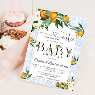 Convite para Chá de Bebê da Pequena Cutie Citrus
